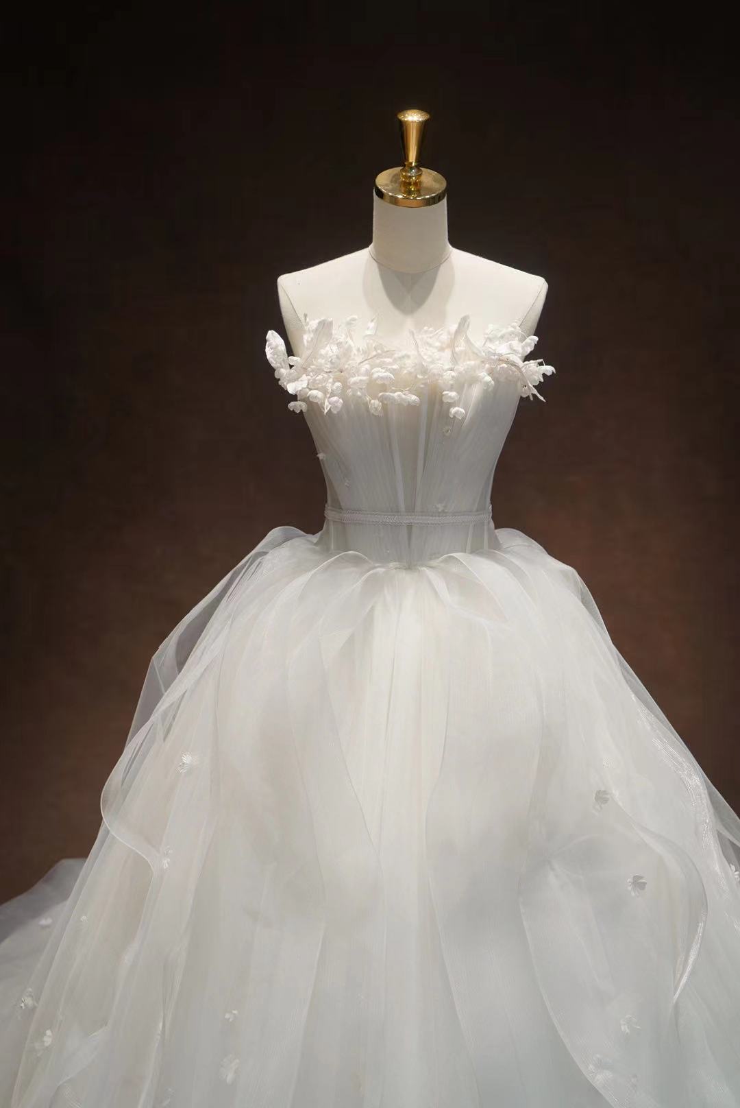 Floral lace bridal gown
