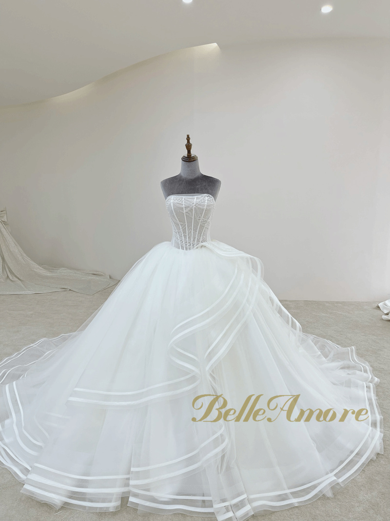 a line vs ball gown wedding dress Beautiful Long White A-line Satin Sleeveless Ball Gown Wedding Dress