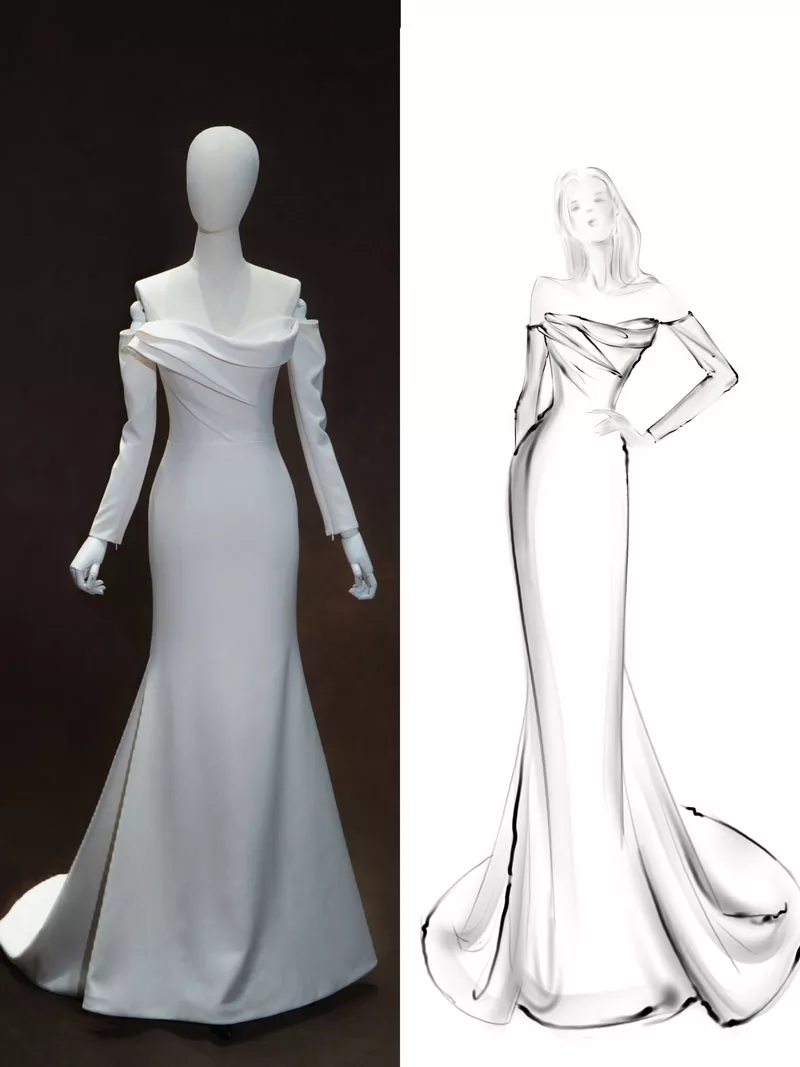 vestido de novia de manga larga