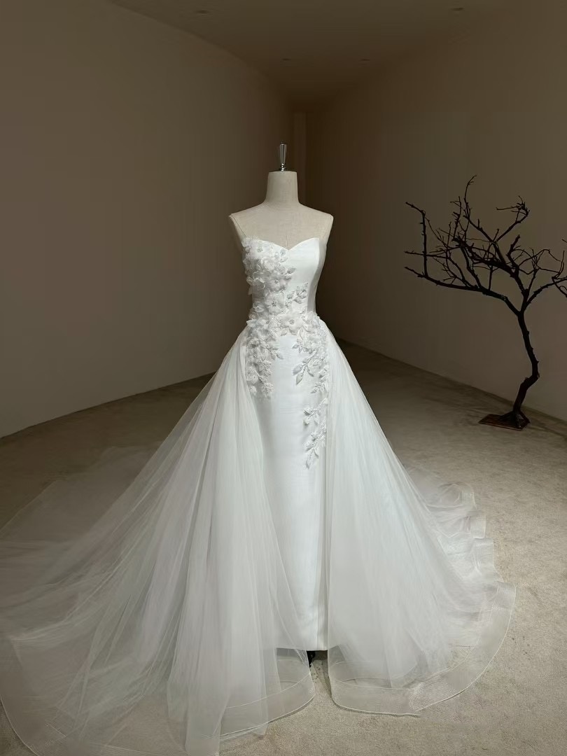 satin wedding dress 