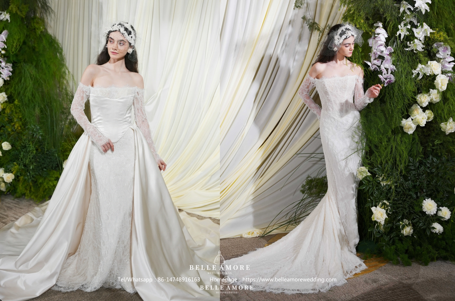 Off-the-Shoulder Wedding Dress