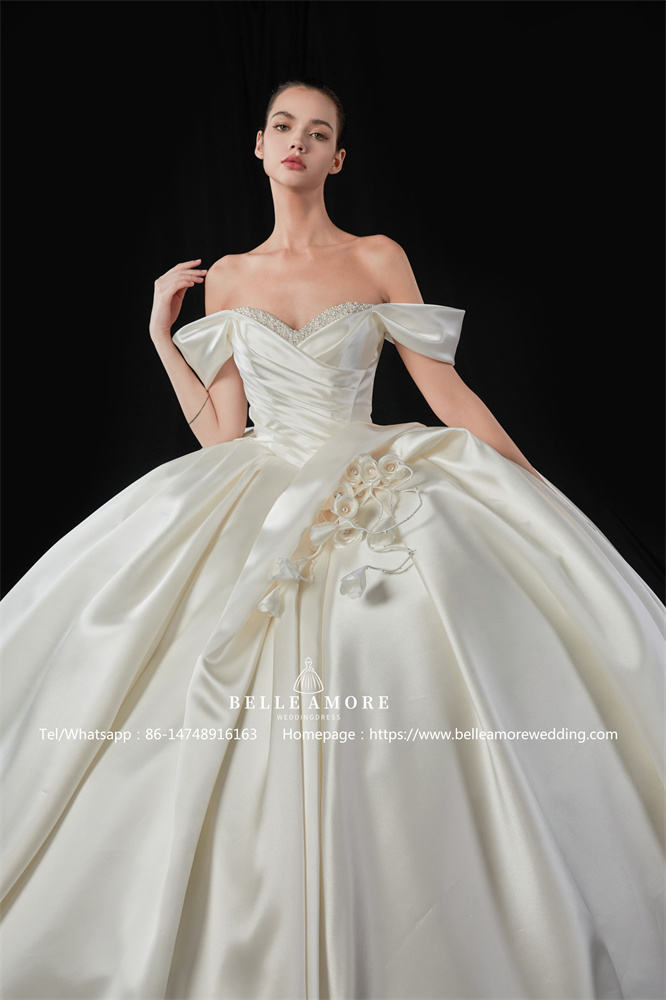 neck designs for wedding dress Luxury Turtle Neck Crystal Wedding Gown With Long Sheer Sleeve 42