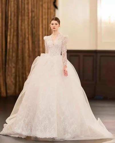 elegant black dress with hat Wedding Dress Lace With Off the Shoulder Straps Gown – Tulle Lux Bridal  Company main image 1