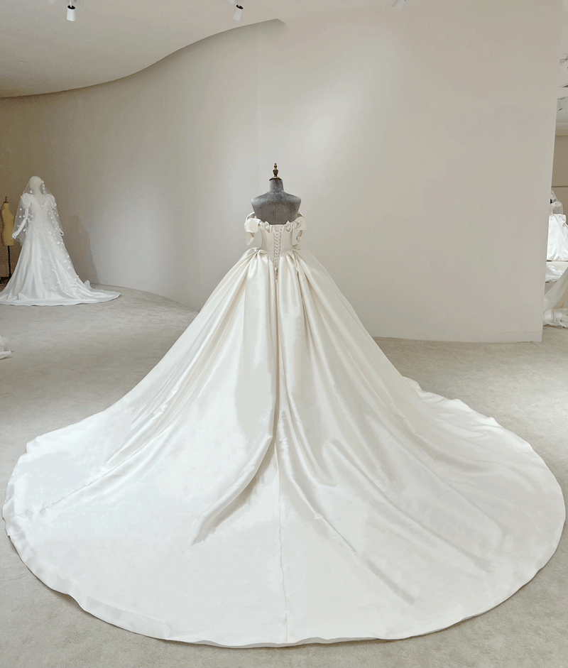 satin wedding dress