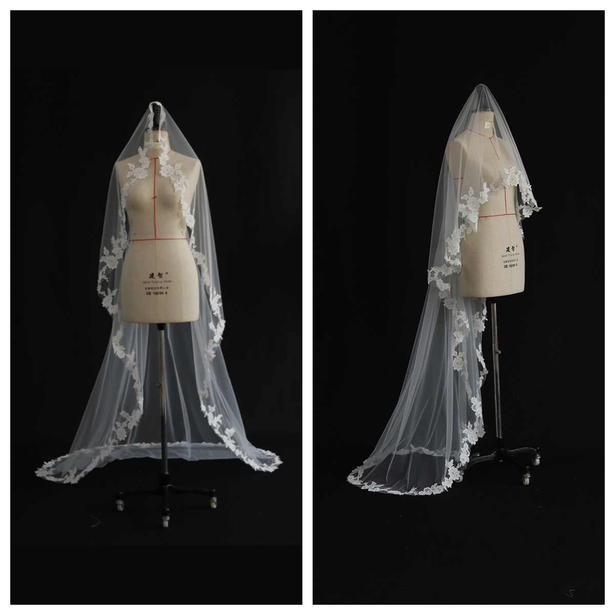  Lace Appliqué Veil 